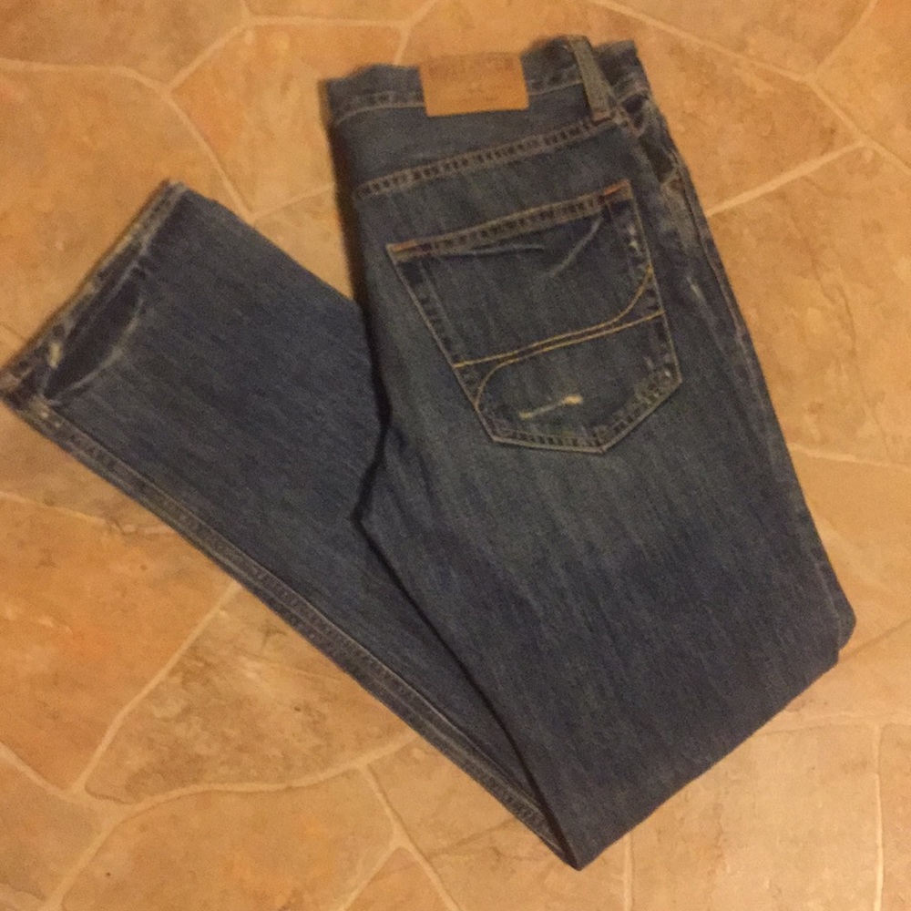Men’s Slim straight Levi Distressed Blue Jean Pant